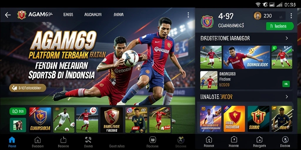 Screenshot AGAM69 menunjukkan suasana taruhan olahraga yang mendebarkan.