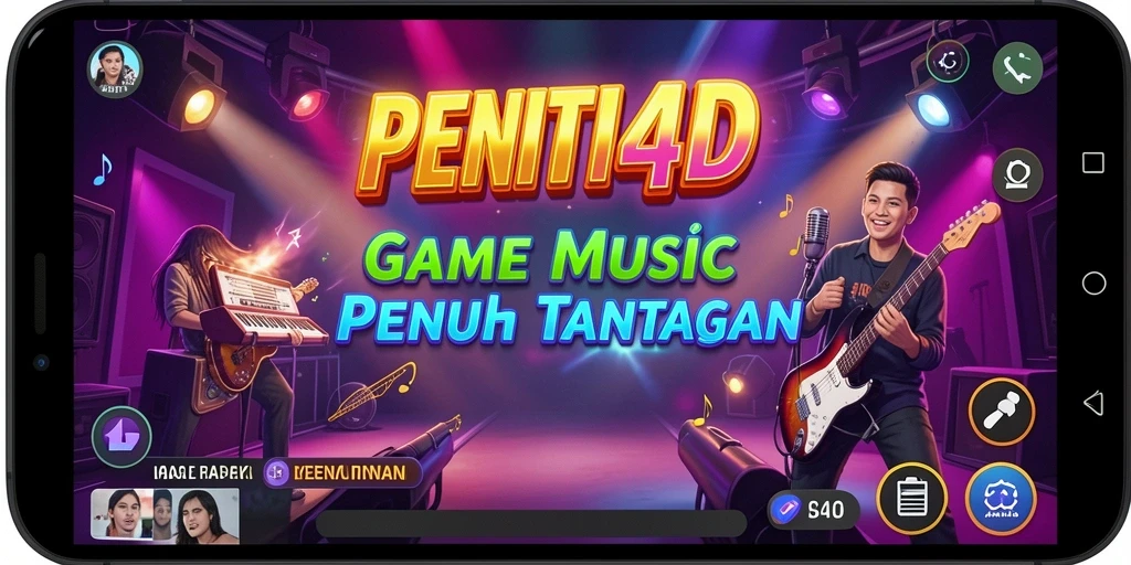 Tampilan gameplay PENITI4D yang menarik dengan musik dinamis.