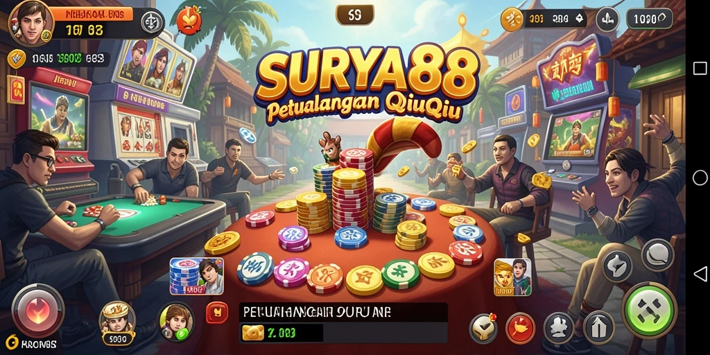 Screenshot gameplay SURYA88 dengan grafis menarik dan interaksi permainan.