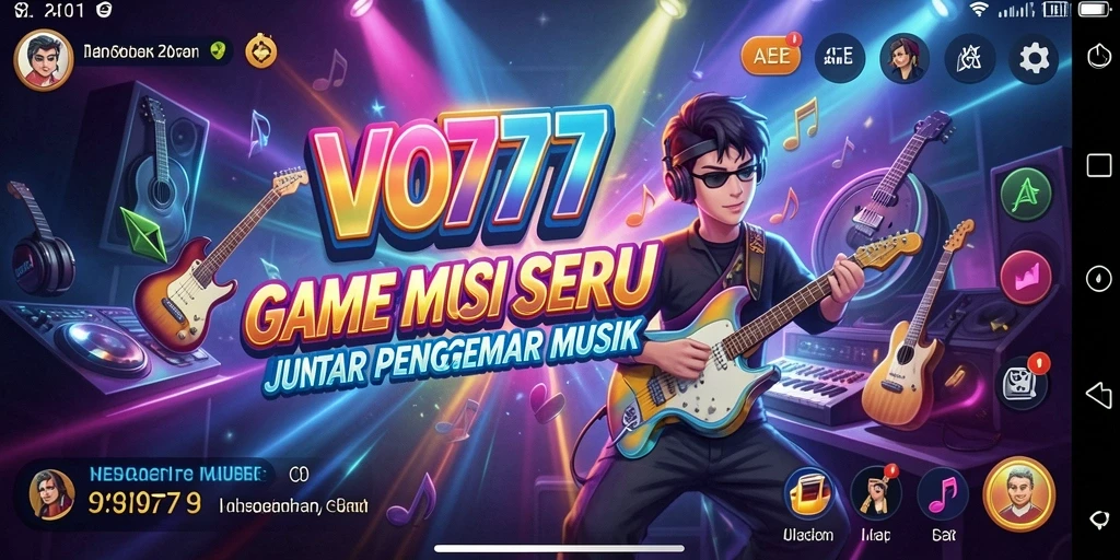 Screenshot gameplay VO777 yang menampilkan permainan musik seru.
