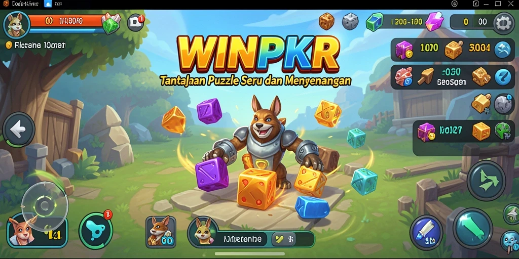 Tampilan gameplay seru WINPKR dengan berbagai teka-teki yang menantang.